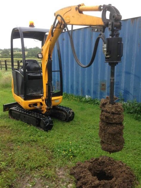 mini excavator post hole auger